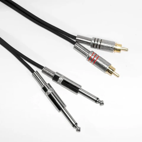 Cable Adaptador de Audio Bespeco 2x RCA - 2x Plug / 5 metros 