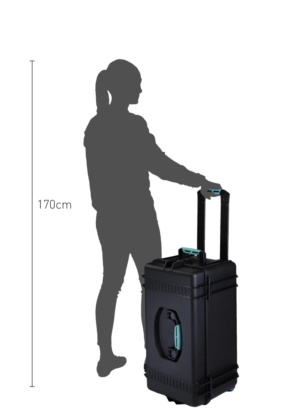 Maleta Rígida de Resina HPRC 4300W con 2 Ruedas 6