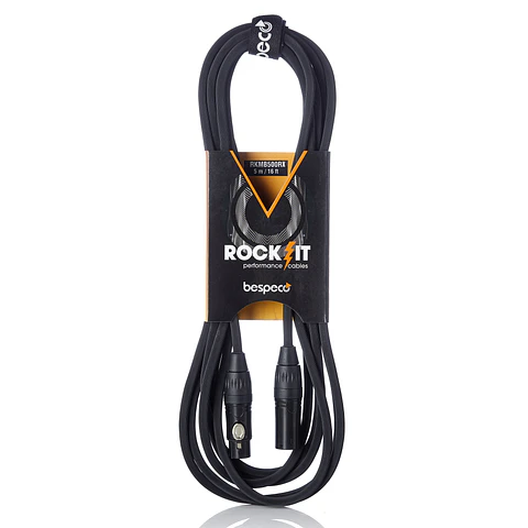 Cable de micrófono Profesional XLR-XLR Bespeco Serie Rockit / 15 metros