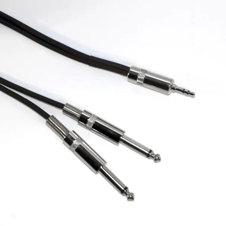 Cable de Audio Bespeco 2x Plug 6,3mm - Plug 3,5mm / 5 metros  1