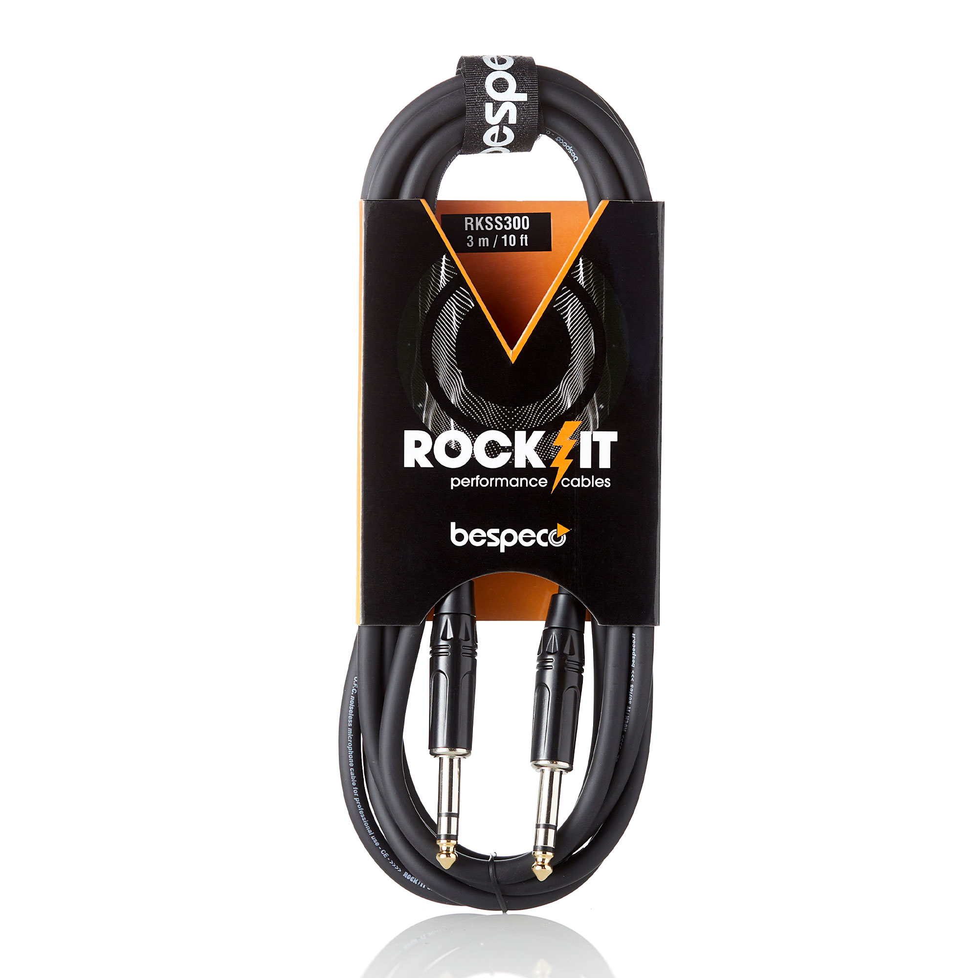 Cable de Audio Plug TRS Stereo Bespeco serie Rockit / 3 Metros  2
