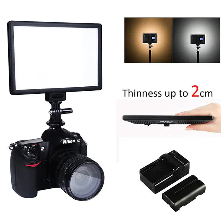 Luz LED Viltrox L116T con CRI 95+ 6