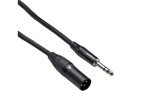 Cable de micrófono XLR M - Plug balanceado Bespeco Serie Rockit / 3 metros 