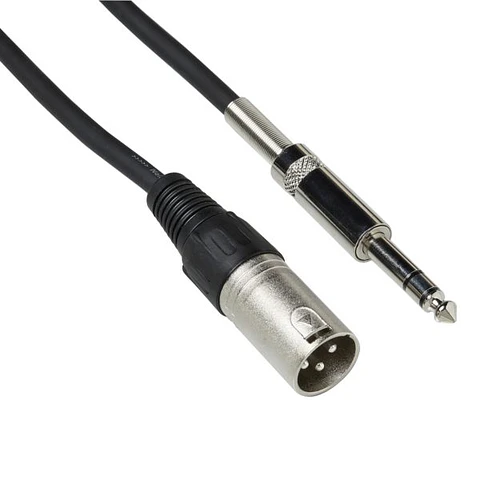 Cable de micrófono Bespeco XLR M - Plug balanceado / 3 metros 