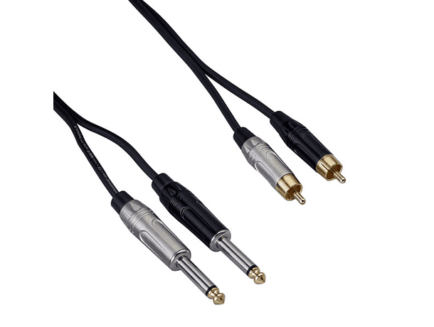 Cable de Audio 2x RCA - 2x Plug Bespeco Serie Rockit / 5 metros 