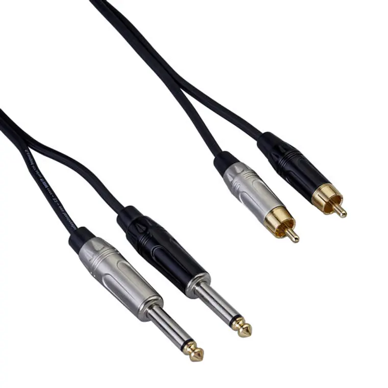 Cable de Audio 2x RCA - 2x Plug Bespeco Serie Rockit / 5 metros  1