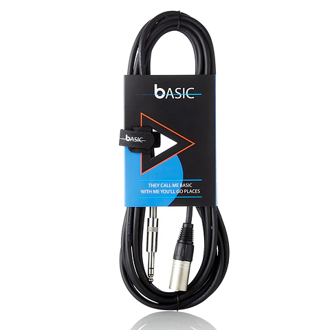 Cable de micrófono Bespeco XLR M - Plug balanceado / 5 metros 