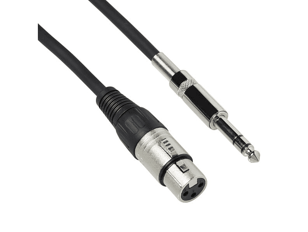 Cable de micrófono XLR H - Plug balanceado Bespeco / 5 metros 