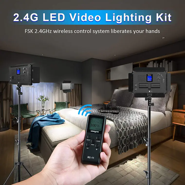Kit de 2 Luces LED VL-S192T de 45W con CRI +95 4