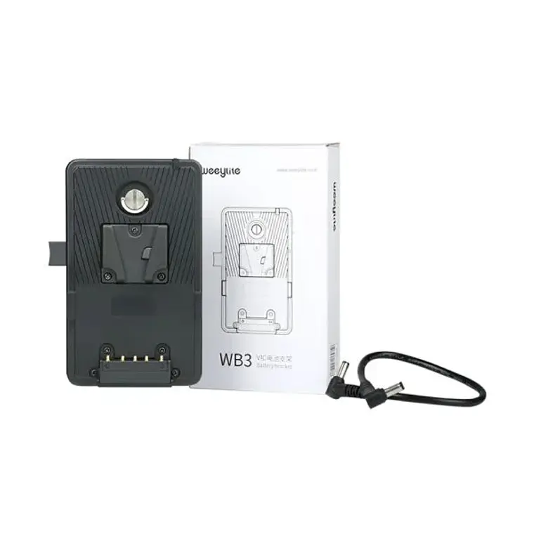 Placa Adaptadora de Batería V-Mount Weeylite WB3 para Luces Viltrox 6