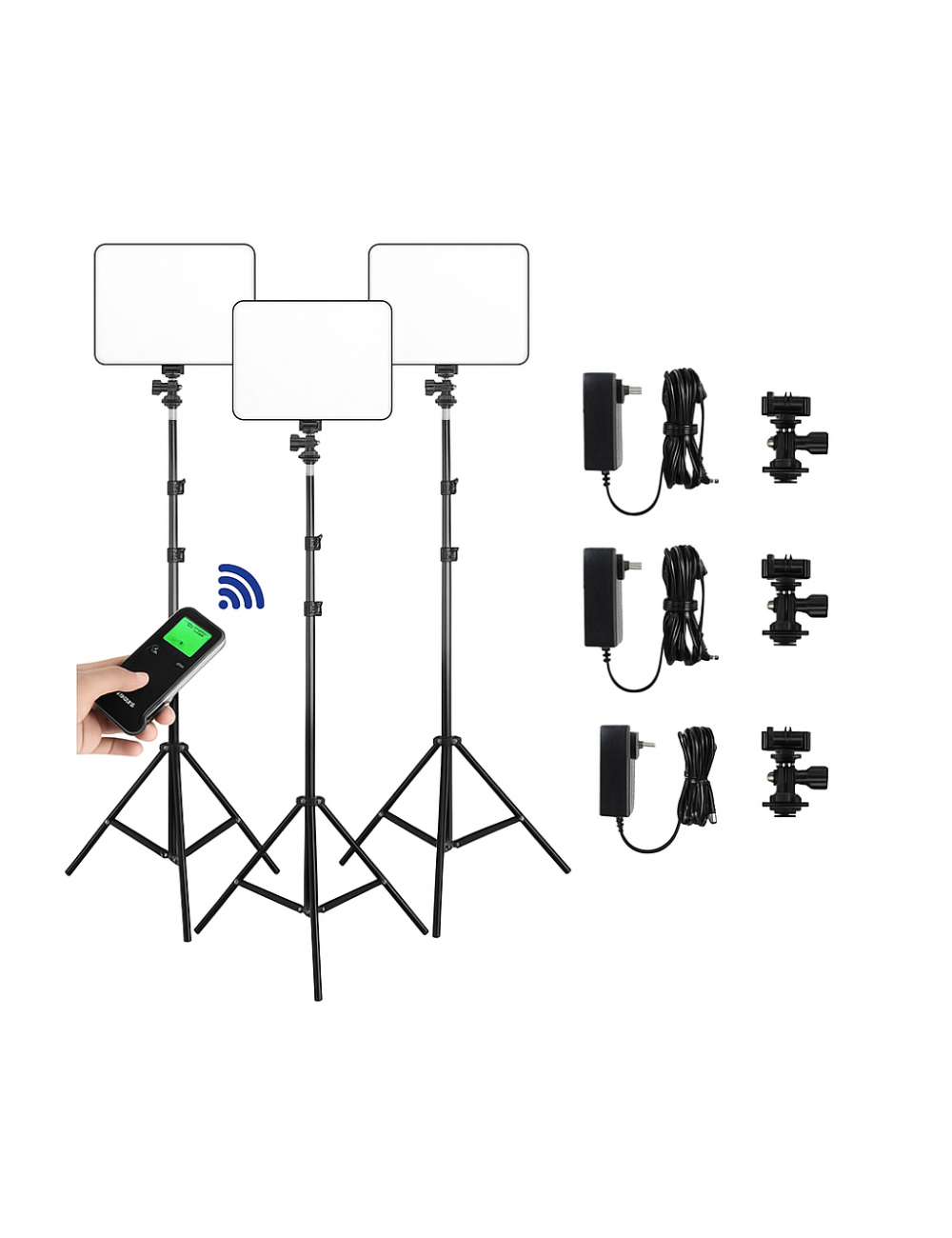 Kit de 3 Luces LED VL-200T de 30W Regulables 7