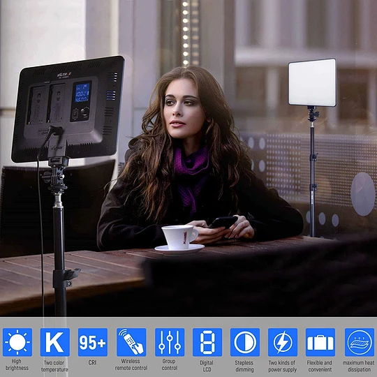 Kit de 2 Luces LED VL-200T de 30W Regulables 2