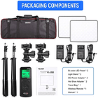 Kit de 2 Luces LED VL-200T de 30W Regulables 8