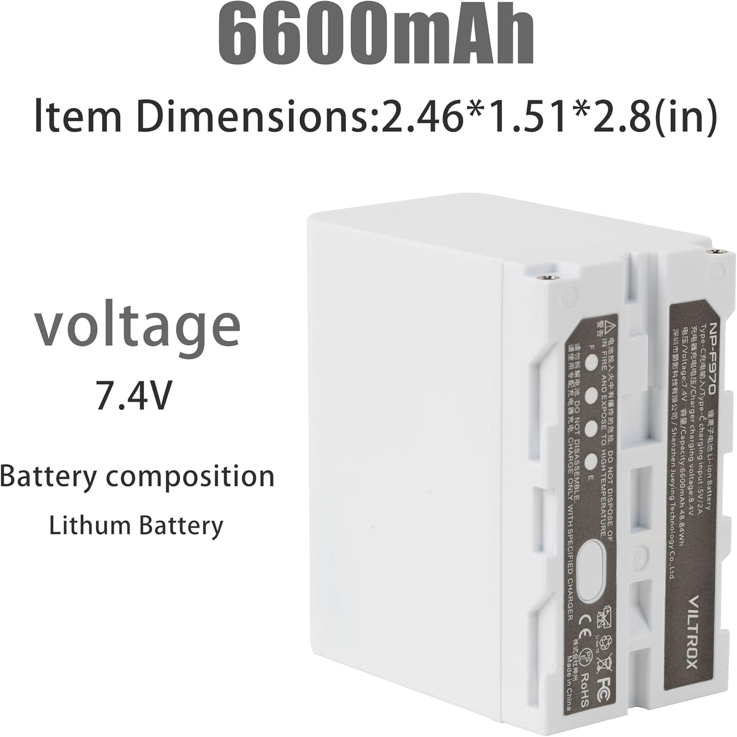 Cargador de Batería Viltrox NP-F970 4