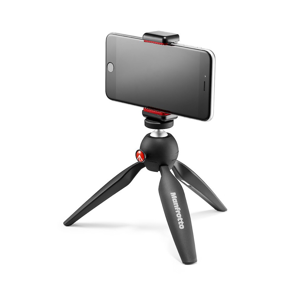 Mini Trípode Manfrotto PIXI con soporte de celular (hecho en Italia) 2