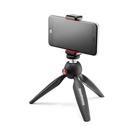 Mini Trípode Manfrotto PIXI con soporte de celular (hecho en Italia)