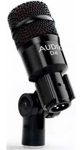 Micrófono Dinámico Audix D4 para Instrumentos con Patrón Hipercardioide y Cable 6