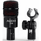 Micrófono Dinámico Audix D4 para Instrumentos con Patrón Hipercardioide y Cable 4