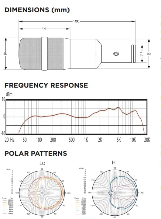 Micrófono Dinámico Audix D4 para Instrumentos con Patrón Hipercardioide y Cable 5