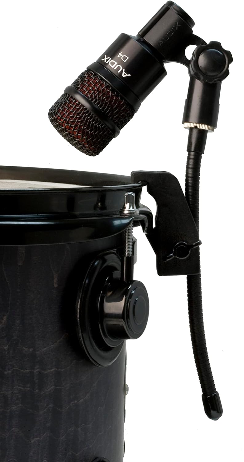 Micrófono Dinámico Audix D4 para Instrumentos con Patrón Hipercardioide y Cable 1