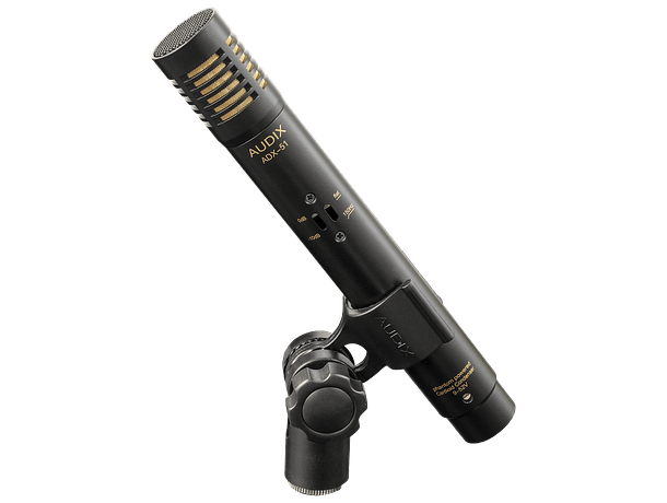 Micrófono Condensador Electret Profesional Audix ADX51 con Atenuador y Filtro de Corte