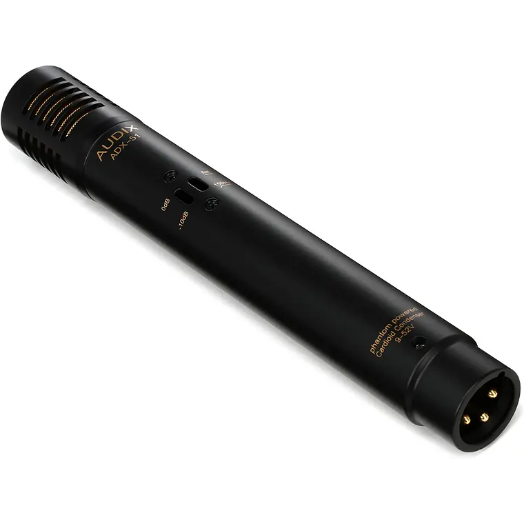 Micrófono Condensador Electret Profesional Audix ADX51 con Atenuador y Filtro de Corte 4