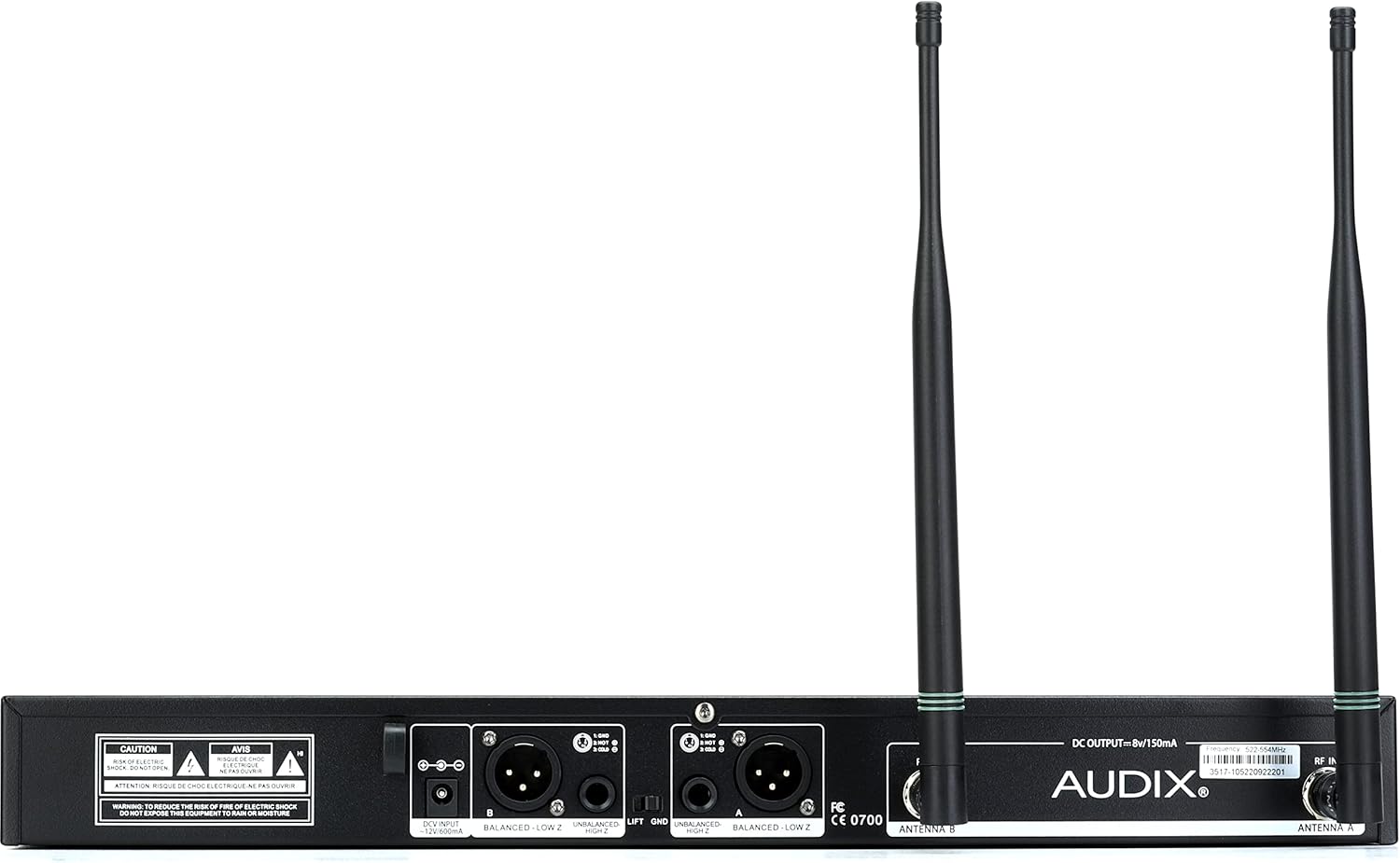 Sistema Inalámbrico de Dos Canales Audix AP42OM2A con Receptor R42 y Dos Transmisores de Mano H60/OM2 4
