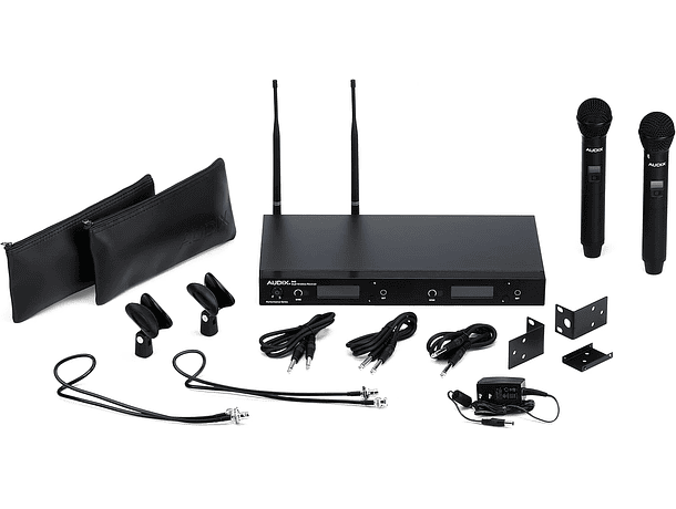 Sistema Inalámbrico de Dos Canales Audix AP42OM2A con Receptor R42 y Dos Transmisores de Mano H60/OM2