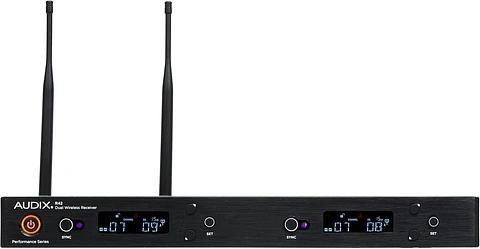 Sistema Inalámbrico de Dos Canales Audix AP42OM2A con Receptor R42 y Dos Transmisores de Mano H60/OM2