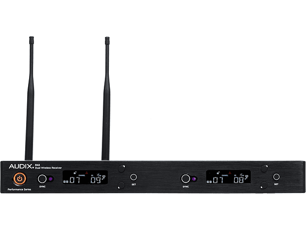 Sistema Inalámbrico de Dos Canales Audix AP42OM2A con Receptor R42 y Dos Transmisores de Mano H60/OM2