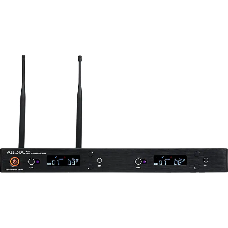 Sistema Inalámbrico de Dos Canales Audix AP42OM2A con Receptor R42 y Dos Transmisores de Mano H60/OM2 2