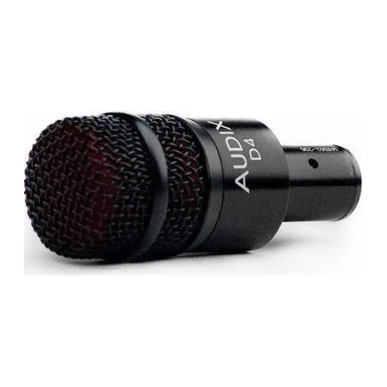 Micrófono Dinámico Audix D4 para Instrumentos con Patrón Hipercardioide y Cable 4