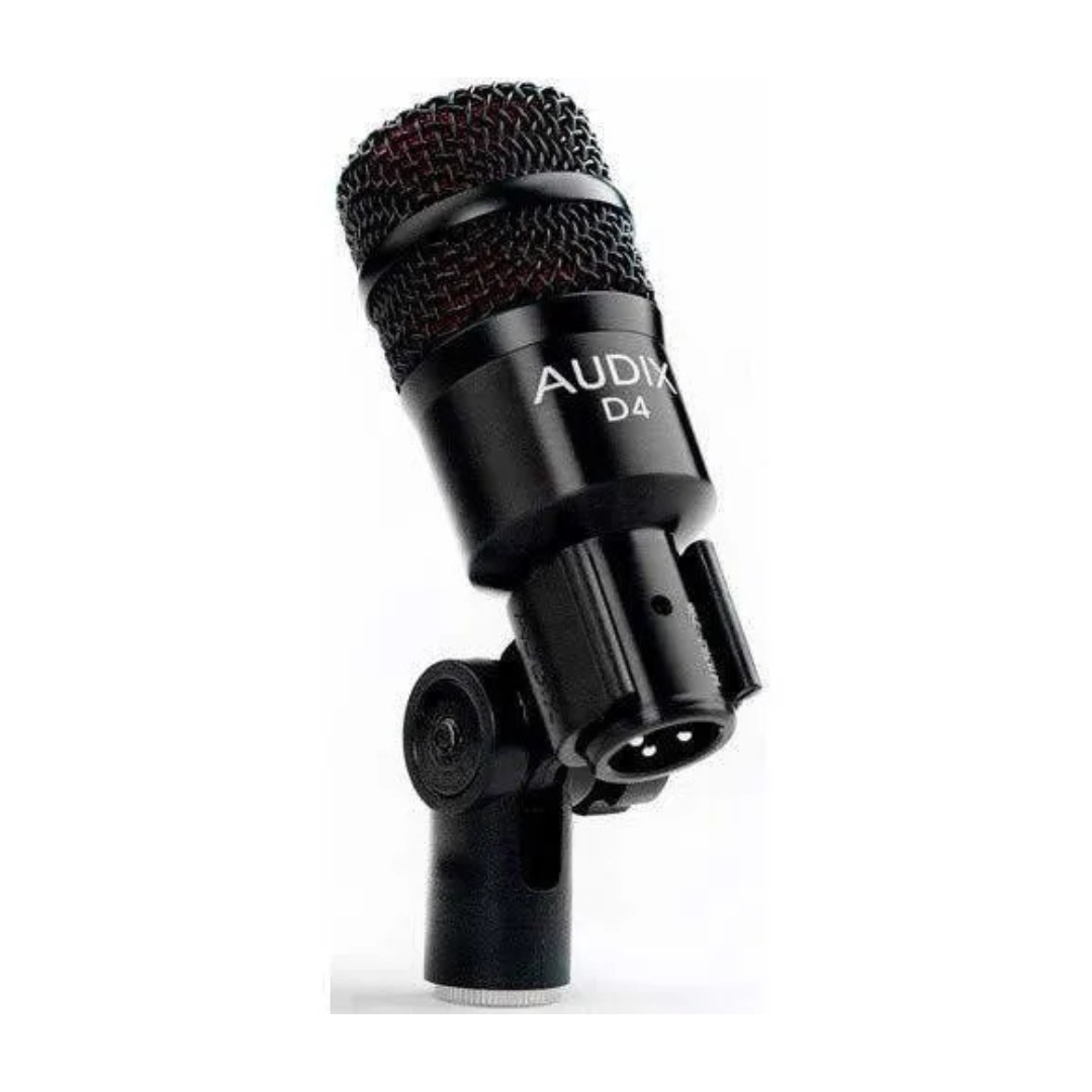 Micrófono Dinámico Audix D4 para Instrumentos con Patrón Hipercardioide y Cable 3