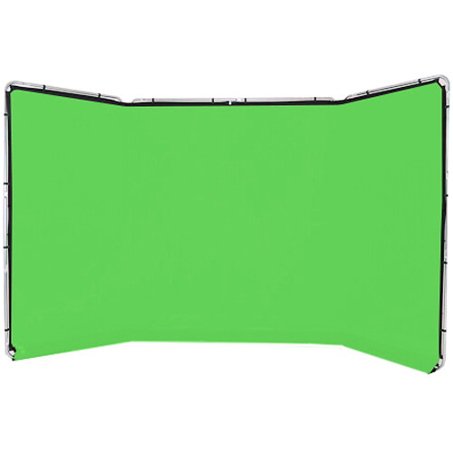 Kit de Fondo Panorámico Manfrotto Verde Chroma Key de 13 × 7,5 pies 1