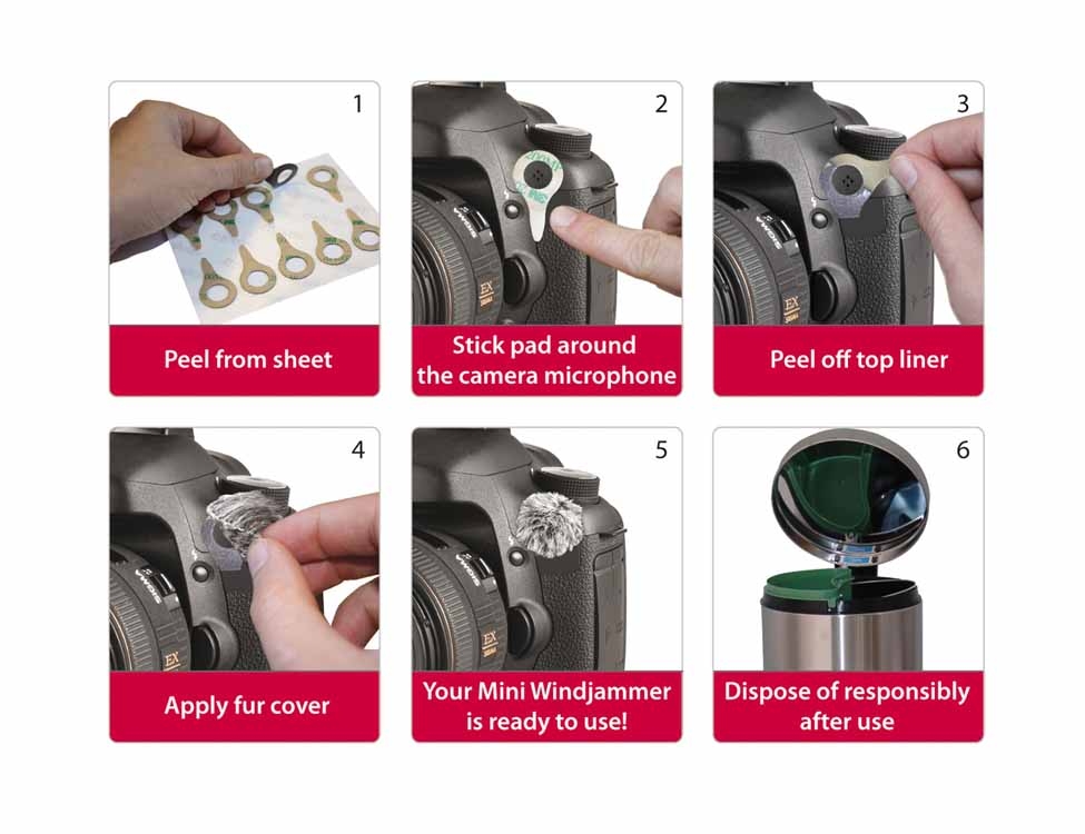 Paravientos Adhesivo Rycote Micro Windjammer de un Solo Uso (30 Unidades) 6
