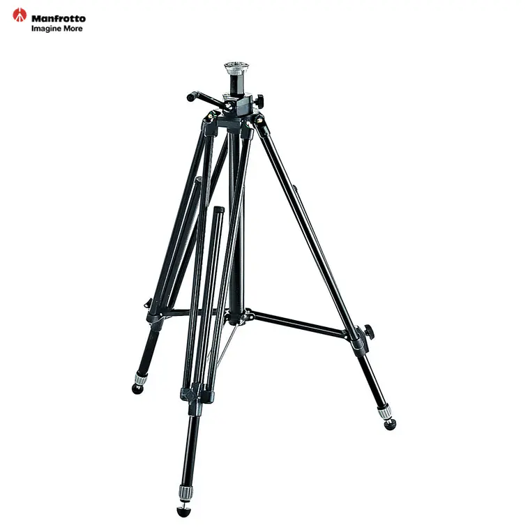 Trípode de Estudio Manfrotto 028B de Aluminio Negro Pro Triman 1