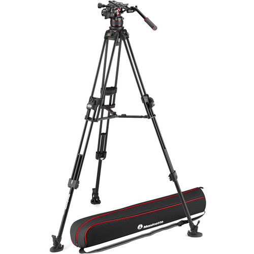Sistema de Trípode Manfrotto 645 FAST de Aluminio con Cabezal Fluido Nitrotech 612 y Bolso 1