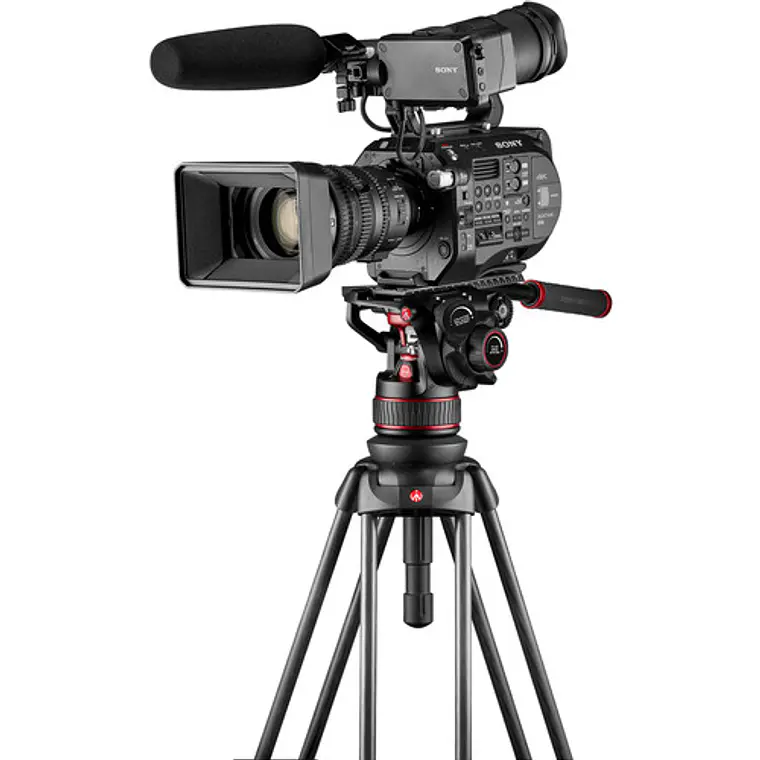 Sistema de Trípode Manfrotto 645 FAST de Aluminio con Cabezal Fluido Nitrotech 612 y Bolso 5