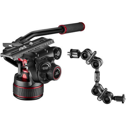 Sistema de Trípode Manfrotto 645 FAST de Aluminio con Cabezal Fluido Nitrotech 612 y Bolso 35