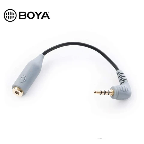 Cable Adaptador Boya BY-CIP2 de 3,5 mm TRRS a TRS para Micrófono