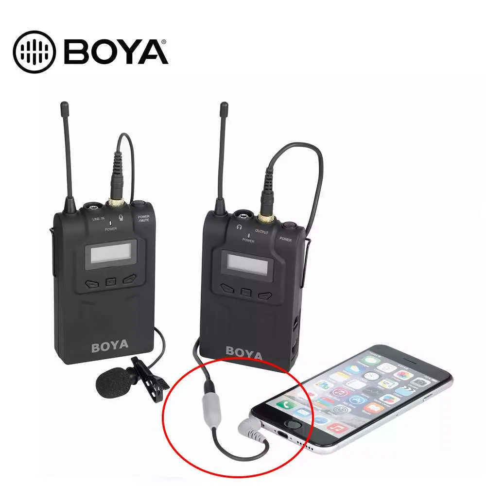 Cable Adaptador Boya BY-CIP2 de 3,5 mm TRRS a TRS para Micrófono 5