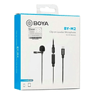 Micrófono Lavalier Condensador Omnidireccional Boya BY-M2 Negro 8