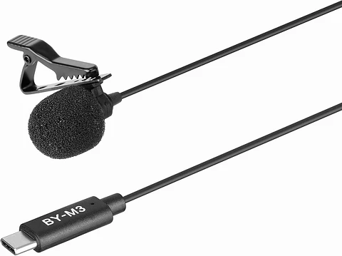 Micrófono Lavalier Boya BY-M3 con Conector USB-C