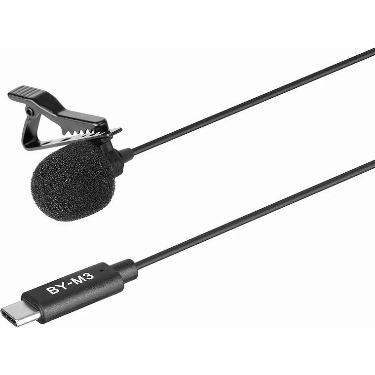 Micrófono Lavalier Boya BY-M3 con Conector USB-C 1