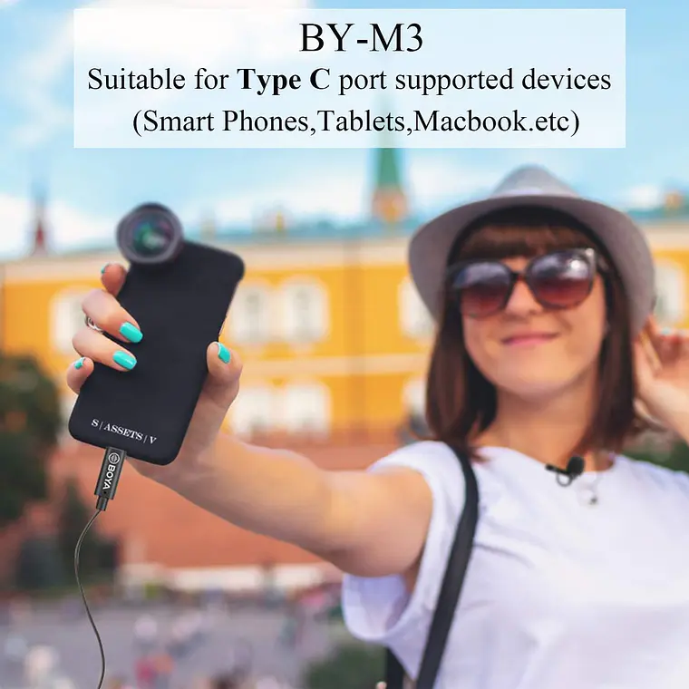 Micrófono Lavalier Boya BY-M3 con Conector USB-C 5
