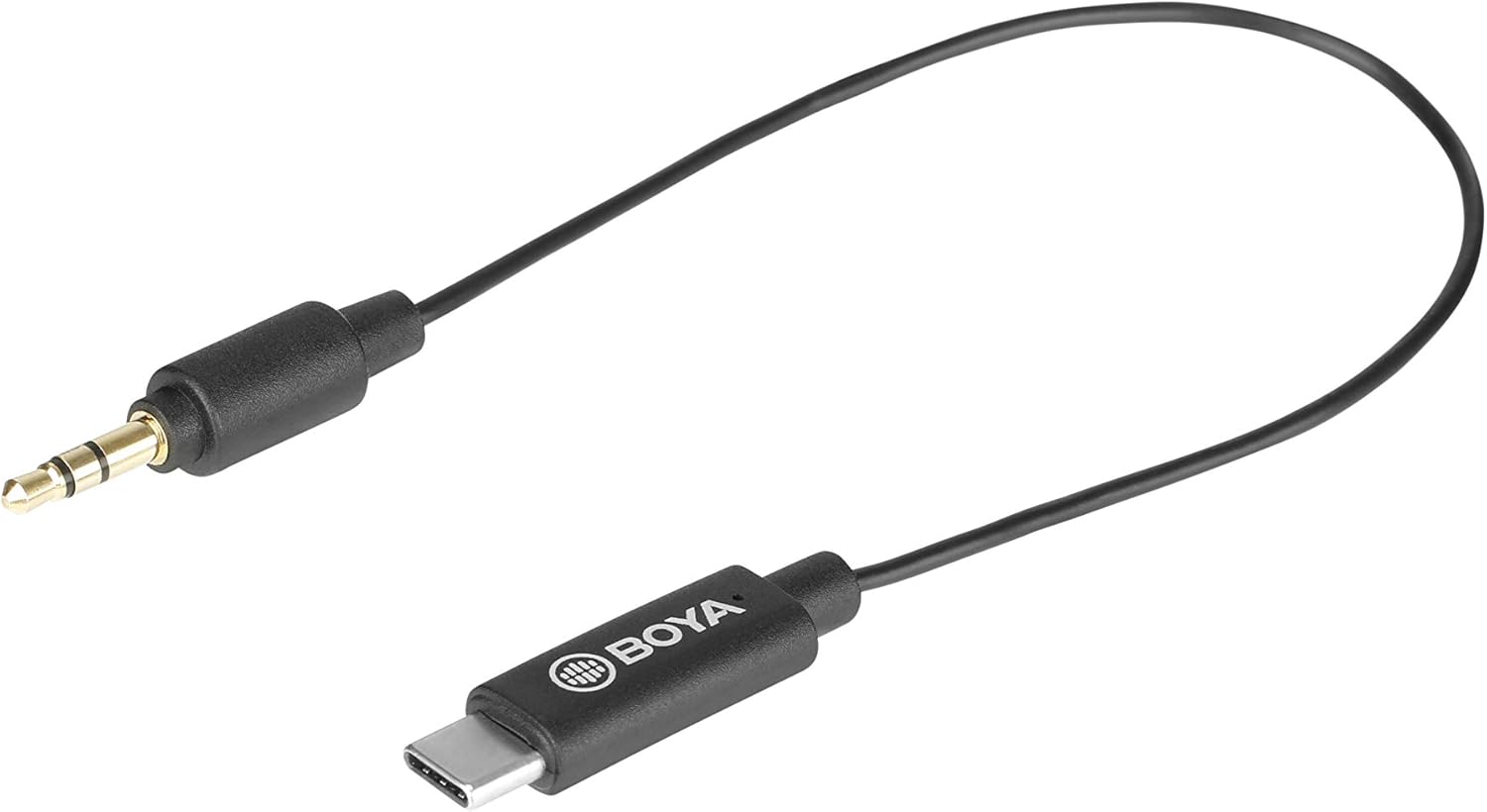 Cable Adaptador de Audio Boya BY-K2 USB-C a 3,5 mm Macho Negro 4