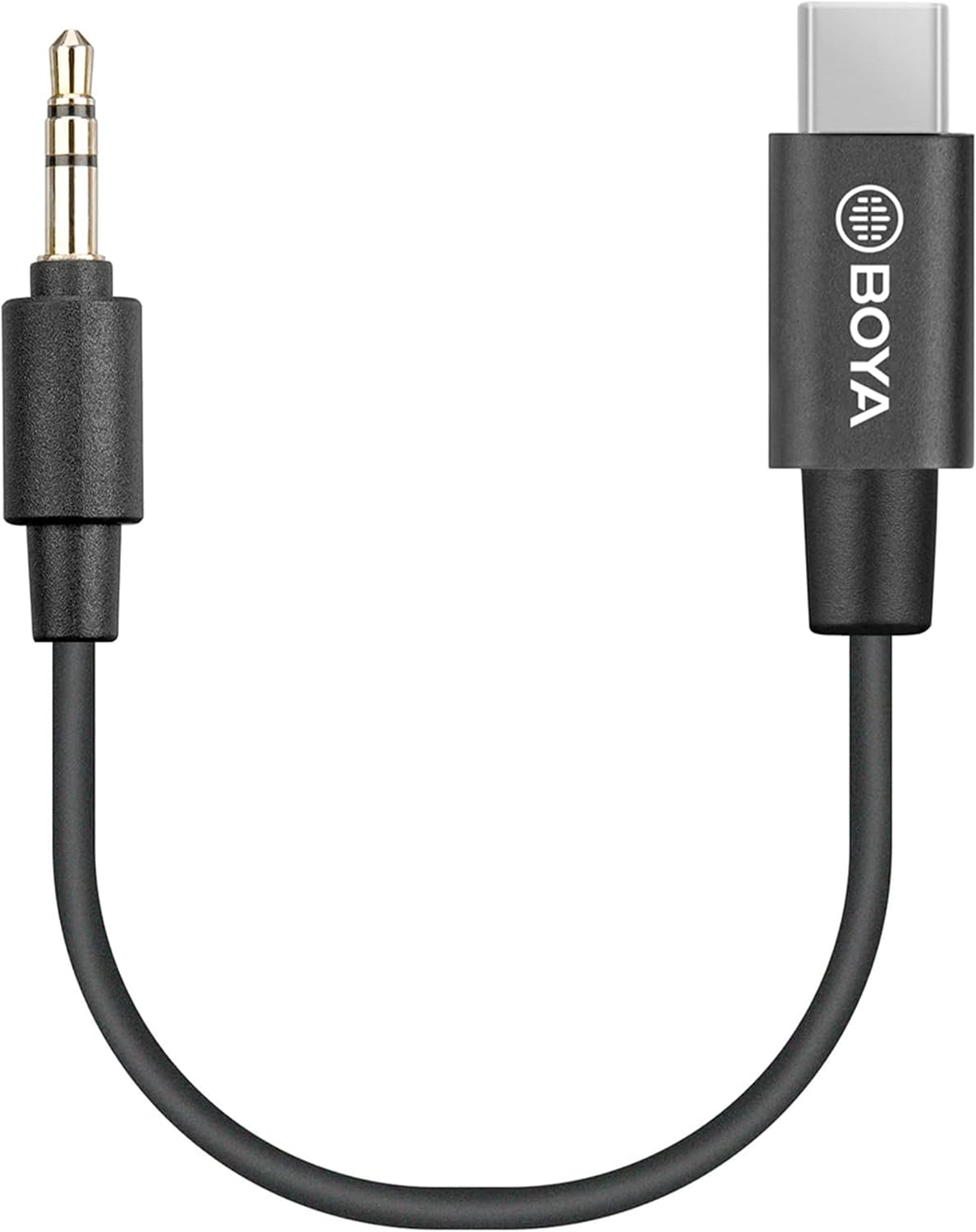 Cable Adaptador de Audio Boya BY-K2 USB-C a 3,5 mm Macho Negro 1