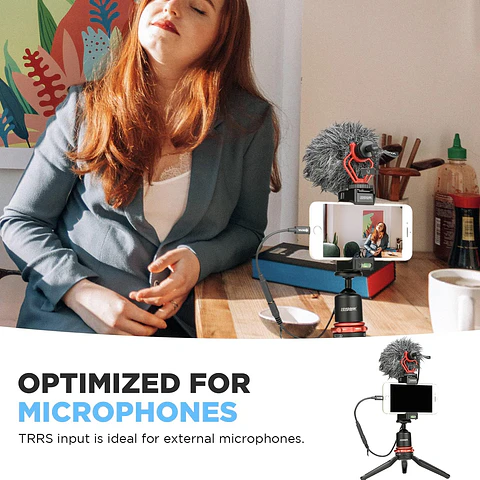 Adaptador de Micrófono Boya BY-K3 TRRS a Lightning Certificado MFi