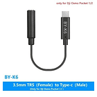 Adaptador de Audio Boya BY-K6 TRS Hembra de 3,5 mm a USB-C 6