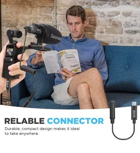 Adaptador de Audio Boya BY-K6 TRS Hembra de 3,5 mm a USB-C
